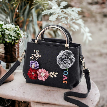 Beautiful Handbag with Flowers