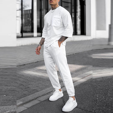 Men's Short-sleeved Trousers Two-piece Suit